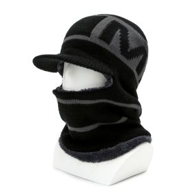 Winter Hat New Lei Feng Hat Men's Stylish Caps Warm Ear Protection Windproof Ear Protection Pilot Hat Baseball Cap (Color: B-Black, size: One Size)